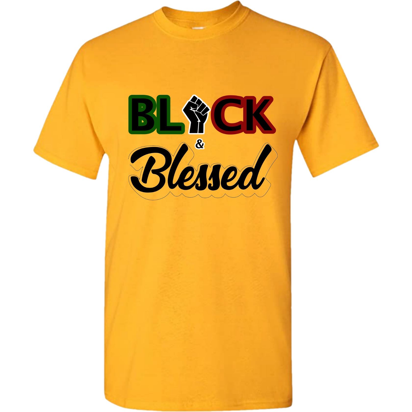 Black & Blessed - Gold T-Shirt