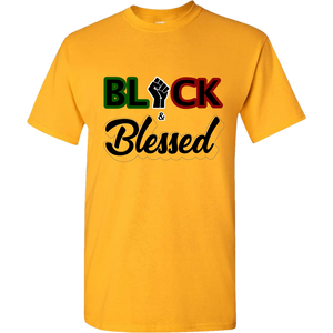 Black & Blessed - Gold T-Shirt