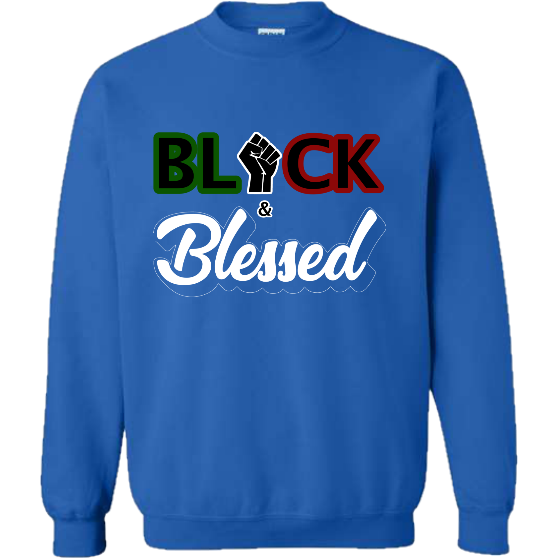 Black & Blessed - Royal Blue Crewneck