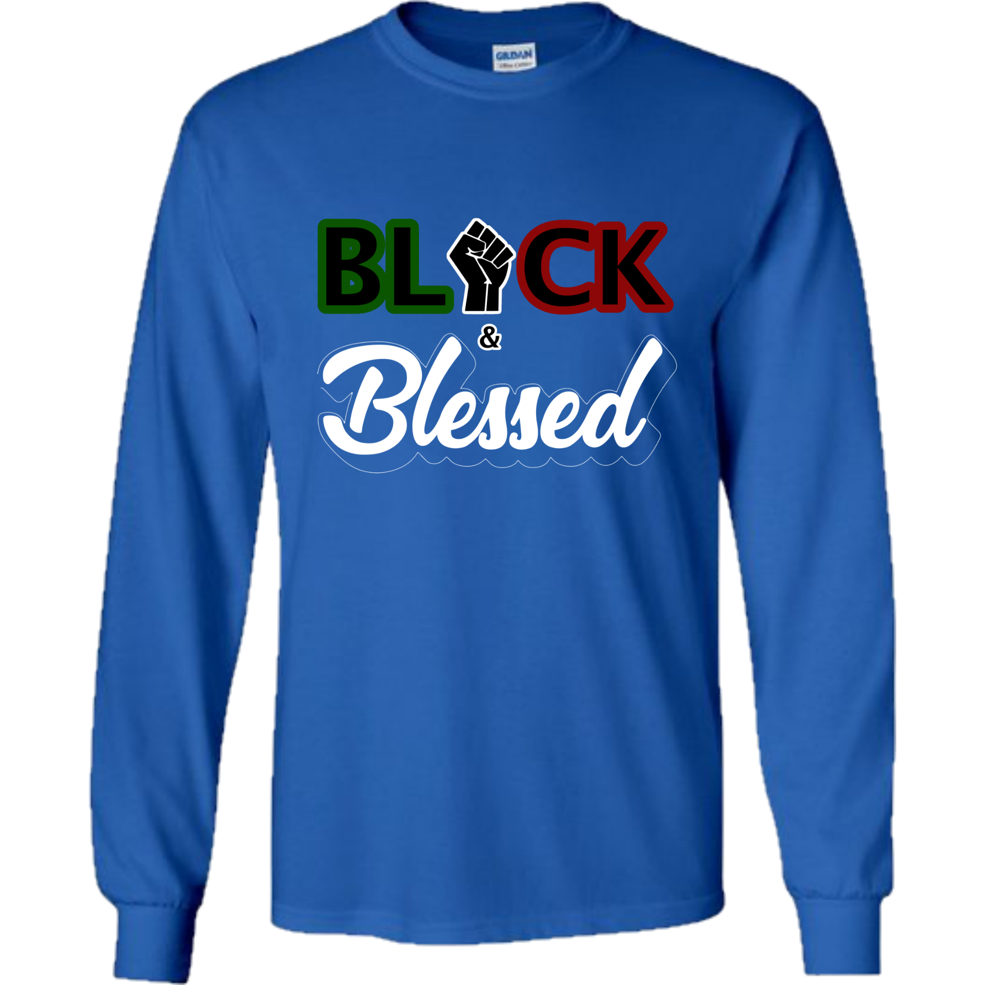 Black & Blessed - Royal Blue Long Sleeve