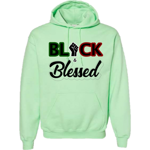 Black & Blessed - Mint Green Hoodie