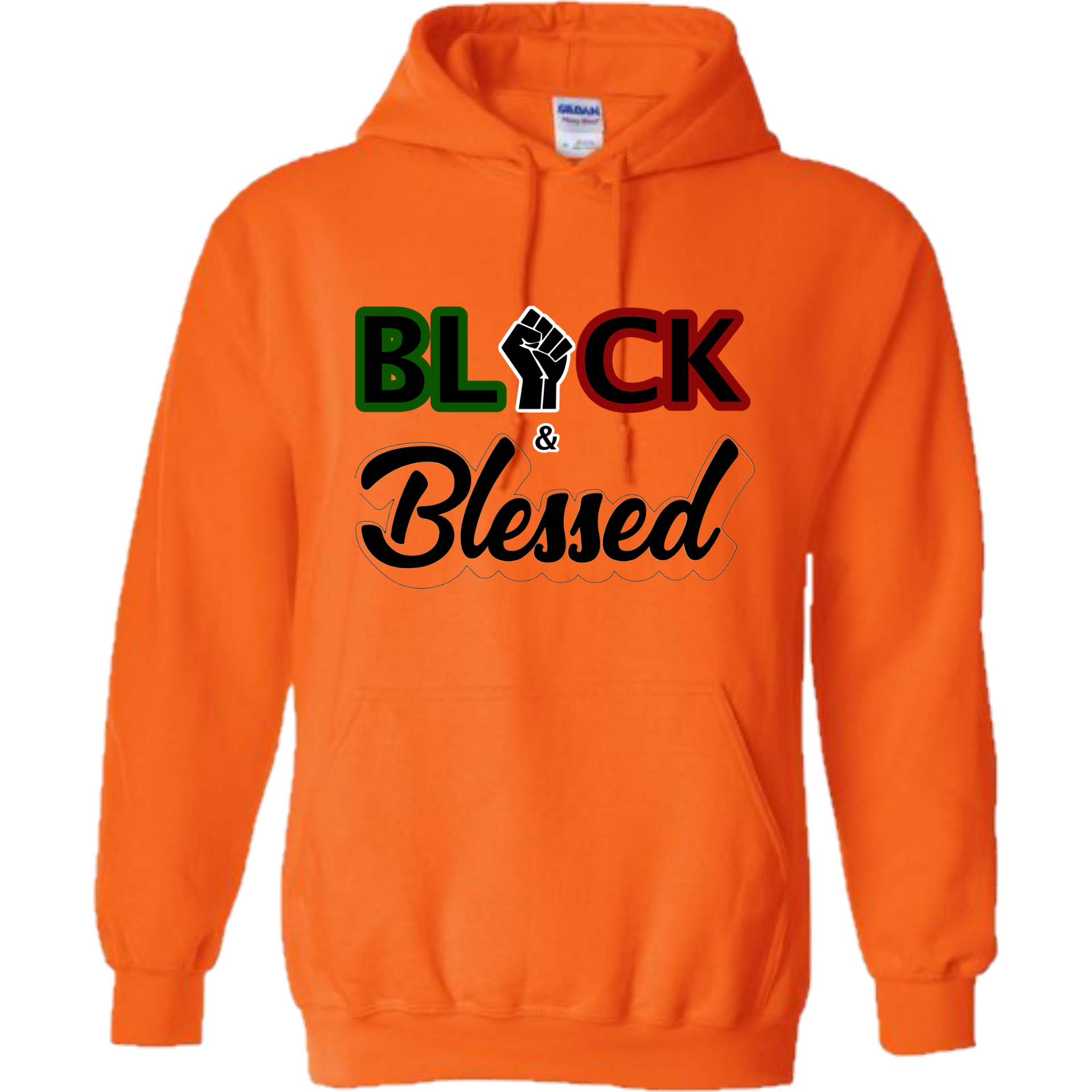 Black & Blessed - Orange Hoodie