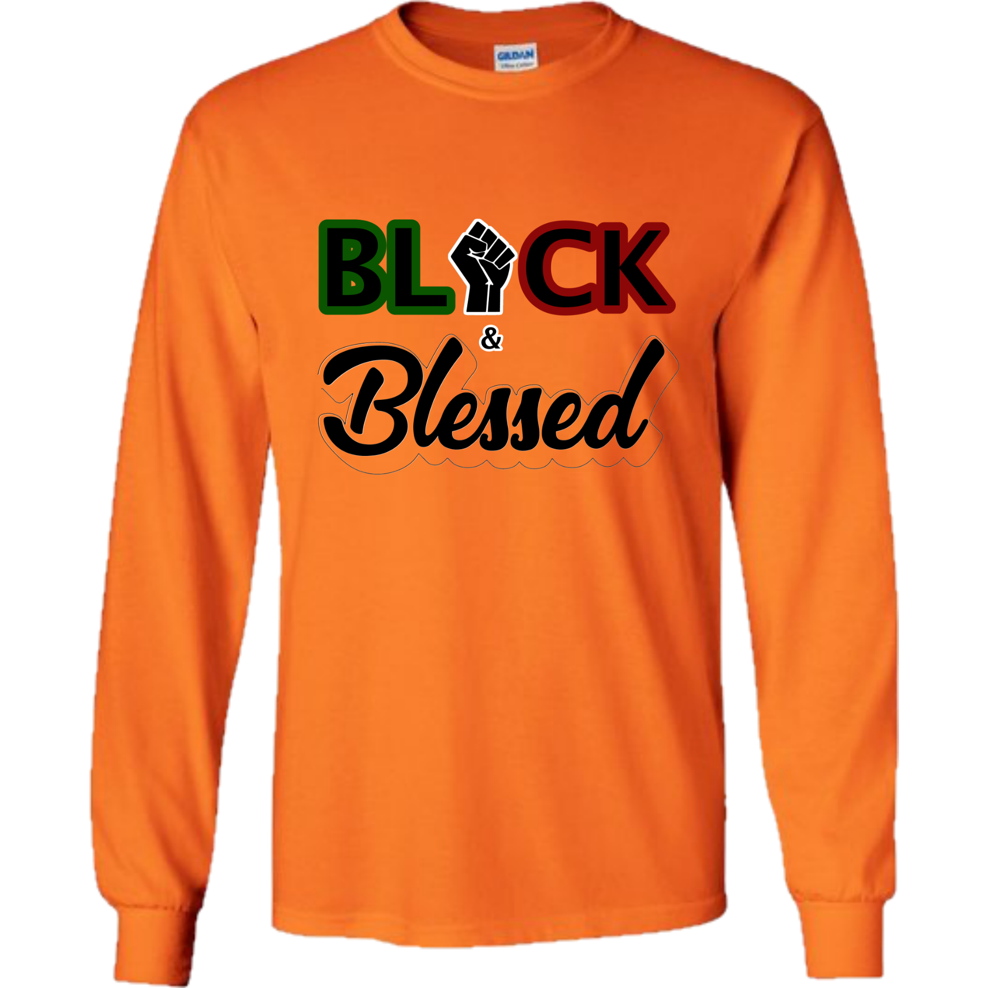 Black & Blessed - Orange Long Sleeve