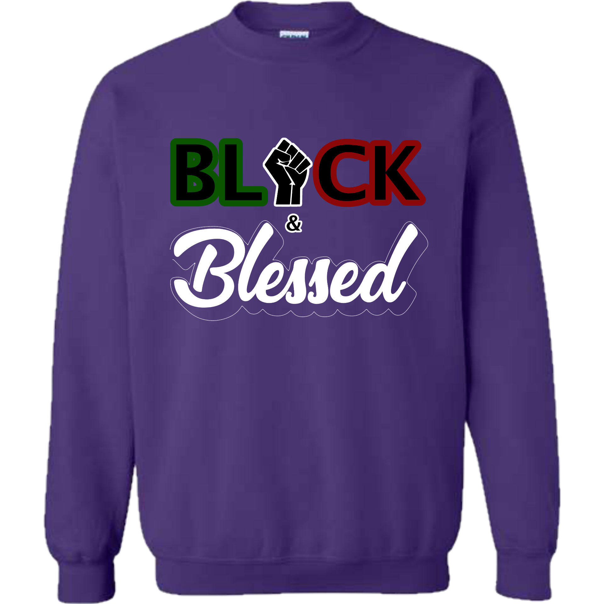 Black & Blessed - Purple Crewneck