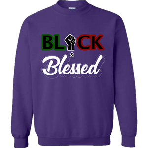 Black & Blessed - Purple Crewneck