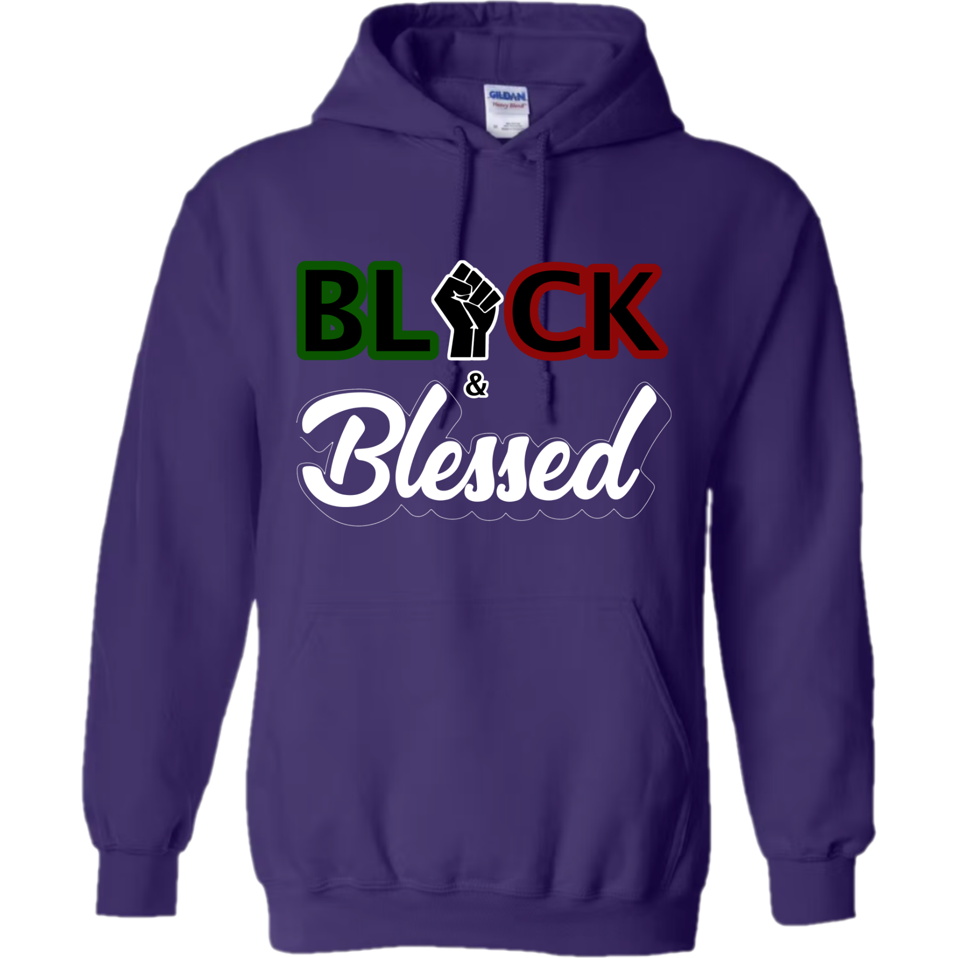 Black & Blessed - Purple Hoodie