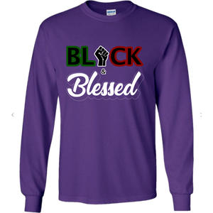 Black & Blessed - Purple Long Sleeve