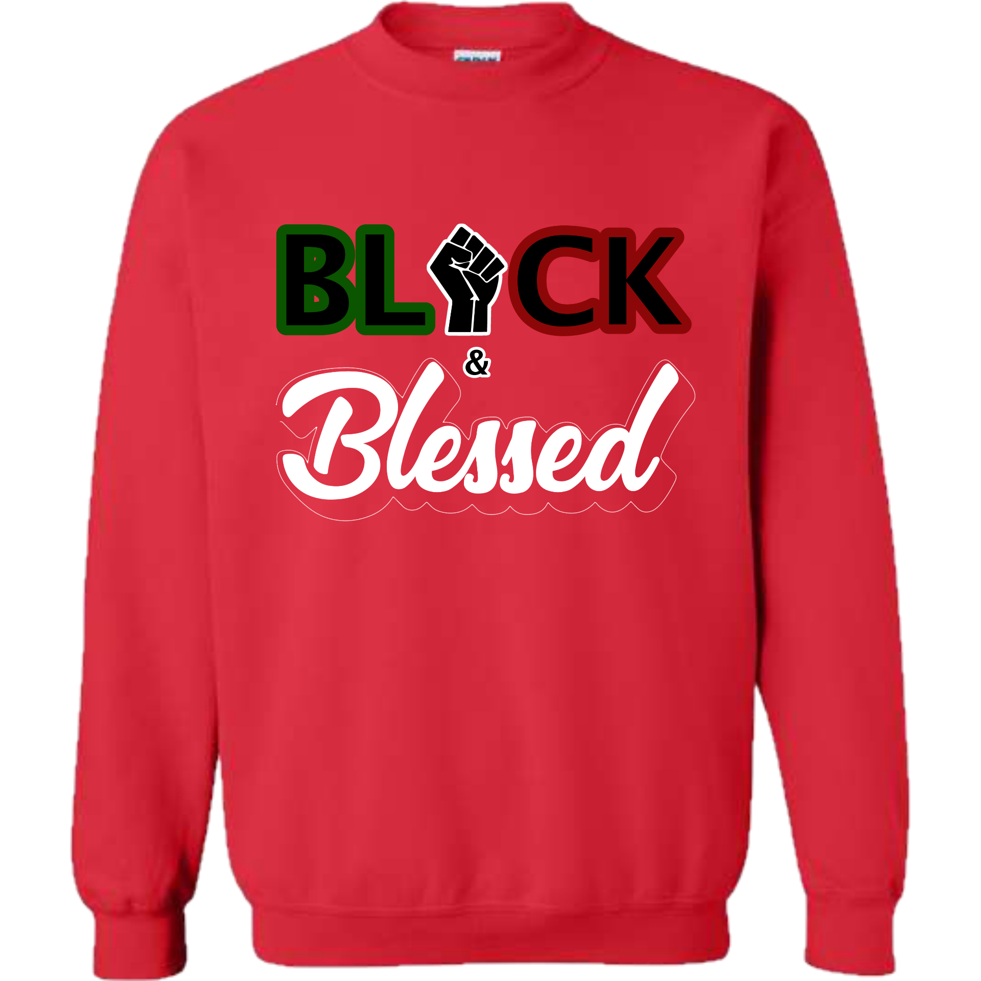 Black & Blessed - Red Crewneck