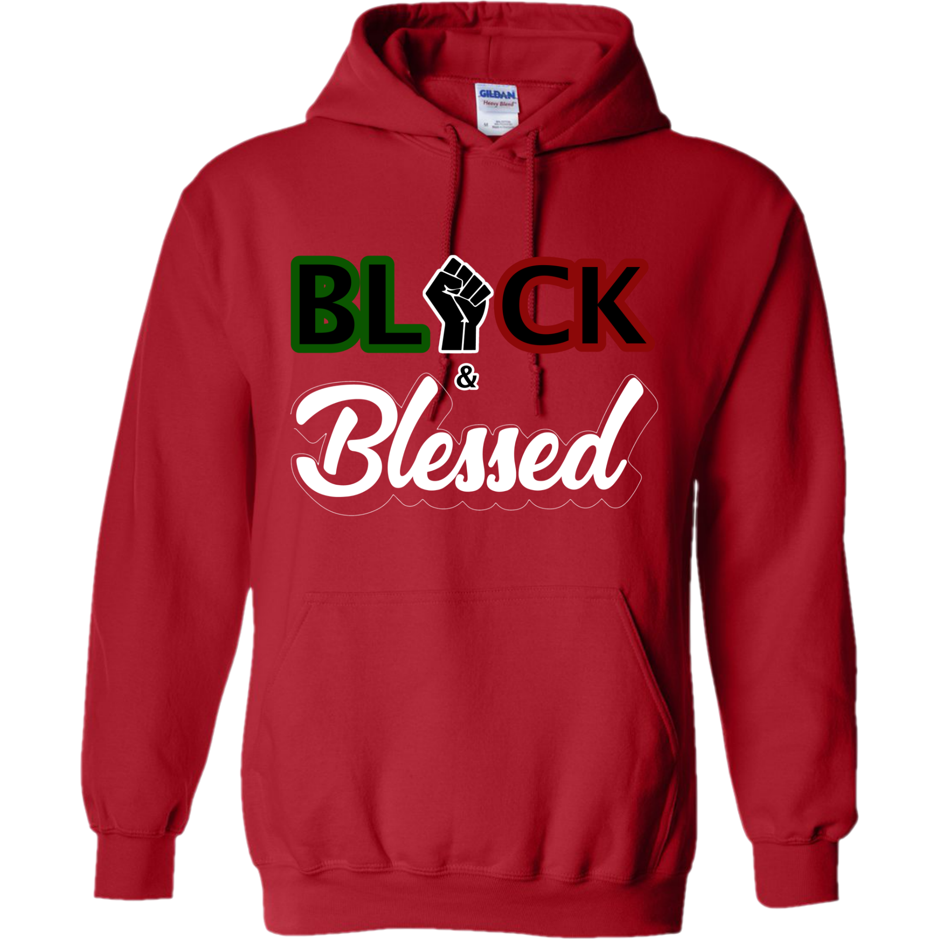 Black & Blessed - Red Hoodie