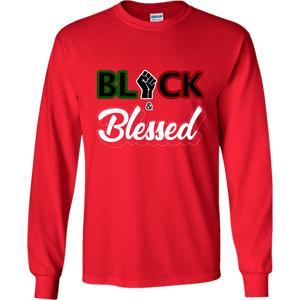 Black & Blessed - Red Long Sleeve