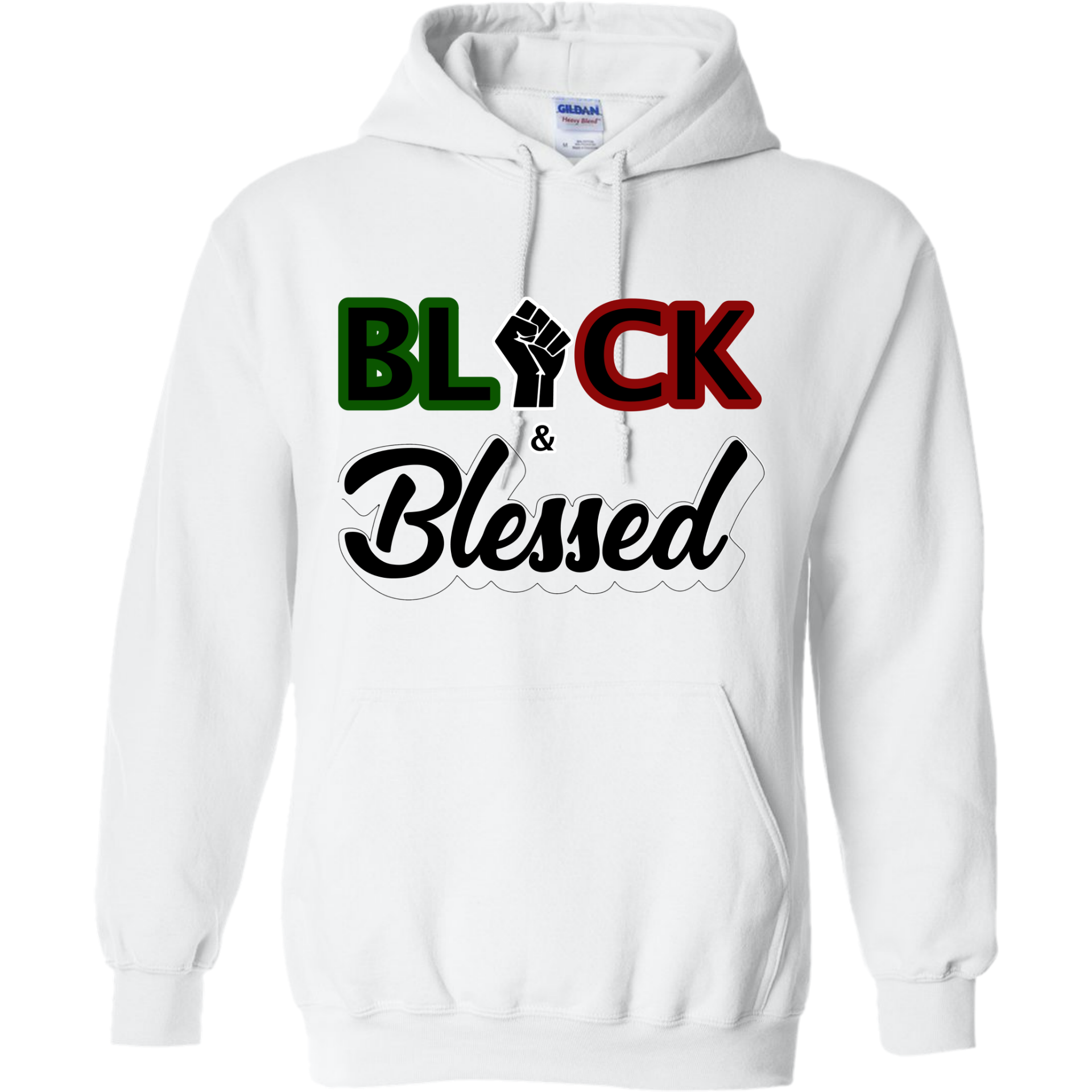 Black & Blessed - White Hoodie